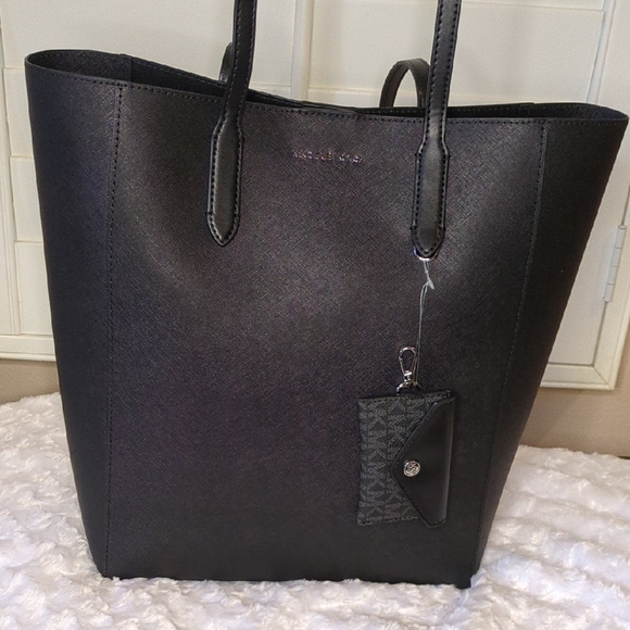 NWT Michael Kors Vincent Large Tote Bag With Card Key Ring